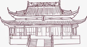 手绘南京免抠