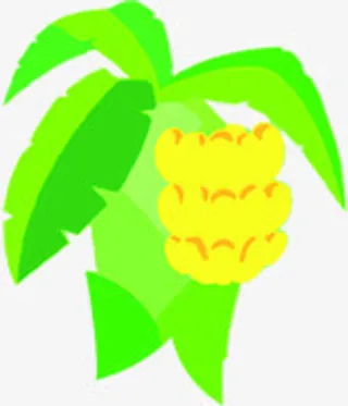 漫画香蕉树香蕉味饼干图片免抠