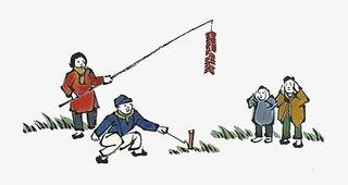卡通放鞭炮免抠