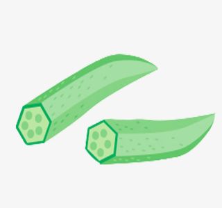 手绘秋葵干免抠