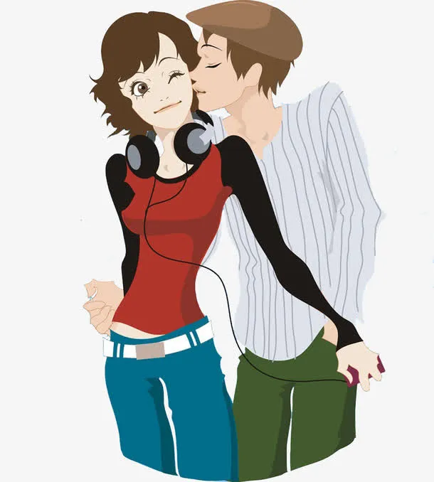 轻音乐的男女免抠