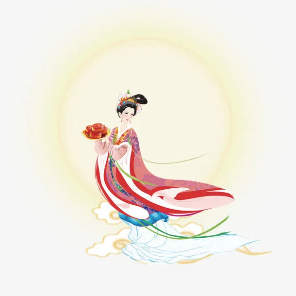 嫦娥，卡通嫦娥，淘宝素材，中秋免抠