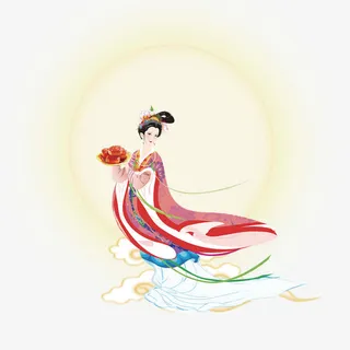 嫦娥，卡通嫦娥，淘宝素材，中秋免抠