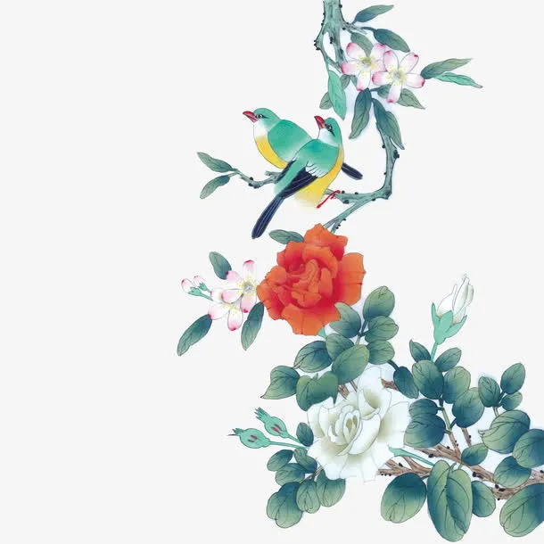花鸟图免抠