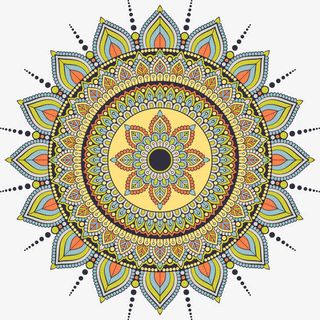 复古圆形花纹免抠