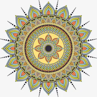 复古圆形花纹免抠