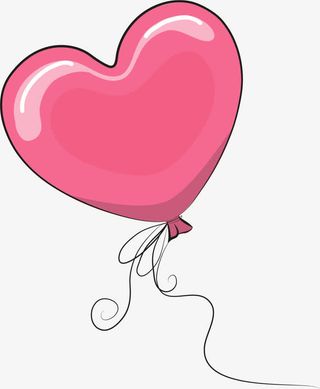 唯美爱心气球免抠