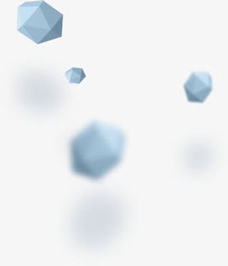 多边形 立体几何形状漂浮免抠