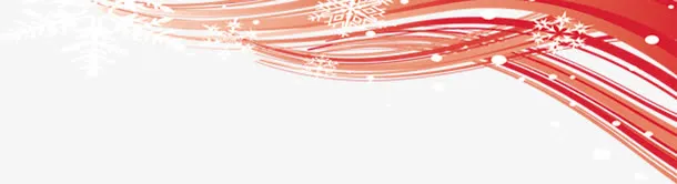 红色创意合成扁平手绘雪花免抠