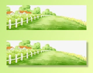 清新草地花园免抠装饰植物元素