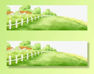 清新草地花园免抠装饰植物元素