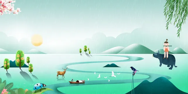 春季清明节踏青背景图高清 春季清明节踏青背景图高清