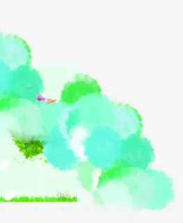 蓝色春天时尚墨迹免抠 蓝色春天时尚墨迹免抠