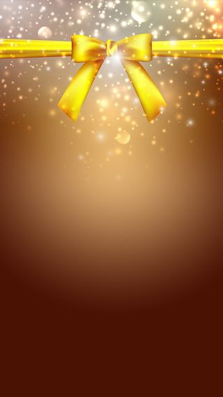 金色丝带雪花H5背景高清