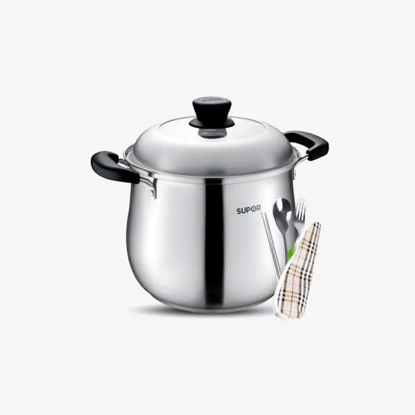苏泊尔精致复底不锈钢汤锅深型加免抠
