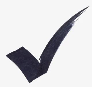 手绘黑色对勾免抠