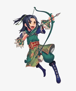 Q版古风弓箭手游戏人物免抠