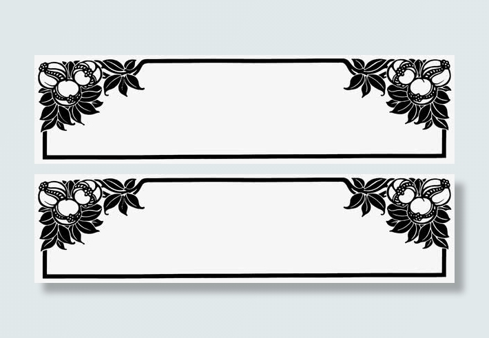 复古花纹边框免抠