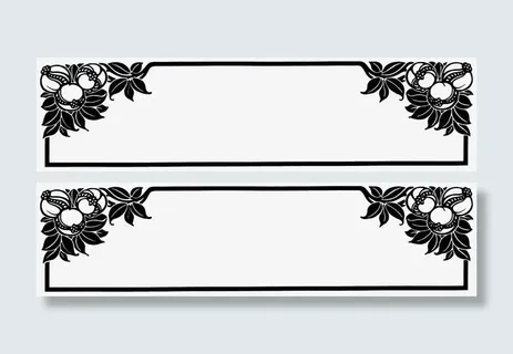 复古花纹边框免抠