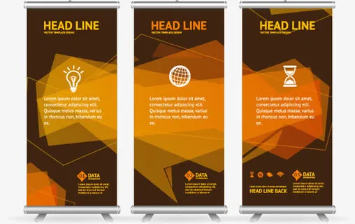 折页易拉宝矢量素材免抠