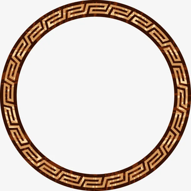 中式圆边框免抠
