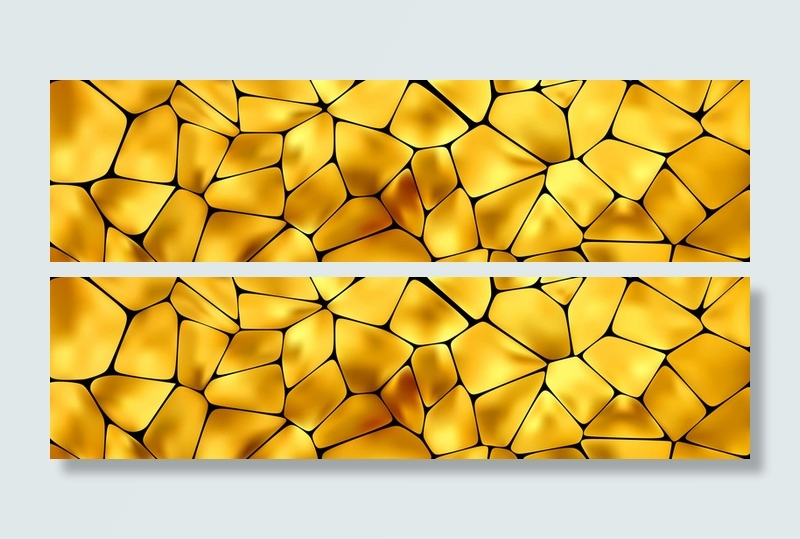 金色不规则几何形状benner高清