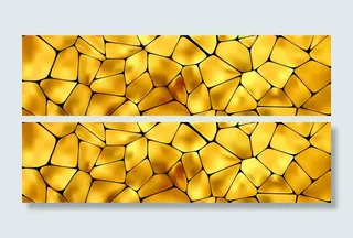 金色不规则几何形状benner高清