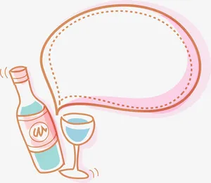 红酒边框免抠