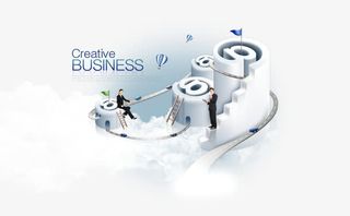 互联网信息时代广告效果图免抠