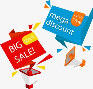 矢量手绘折纸标签免抠