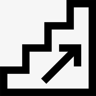 剪影 楼楼梯 LOFT 上楼  箭头免抠