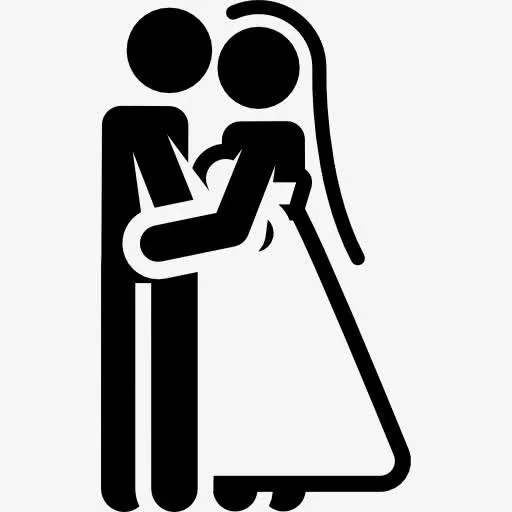 新婚夫妇图标免抠