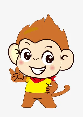 卡通比耶的小猴子免抠