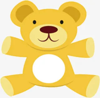 卡通小熊玩具可爱图案免抠