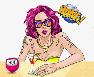 喝酒的欧美女人免抠