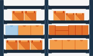 仓库里的货架免抠