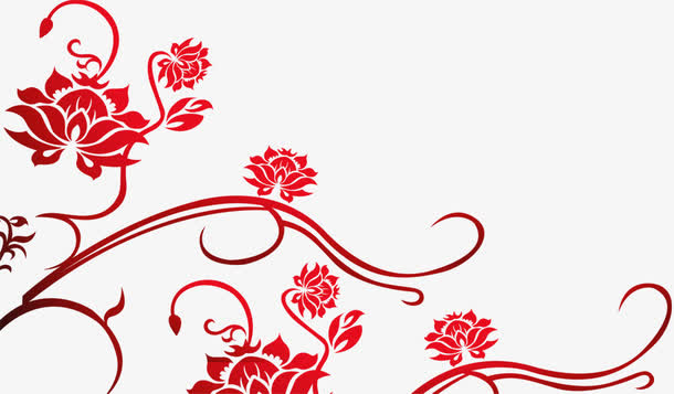 红边框花纹免抠