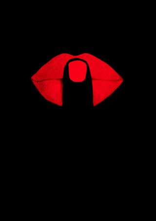 红唇上的手指免抠