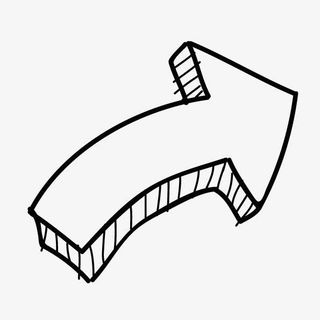 手绘简单向右箭头免抠