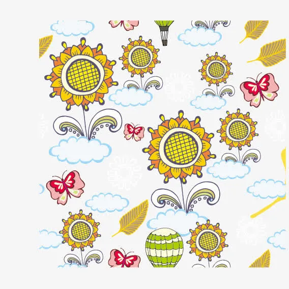 卡通图案底纹免抠