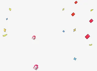 礼盒红包漂浮免抠