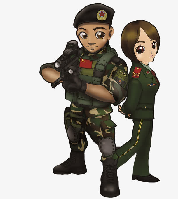 特种兵搭档图片素材免抠
