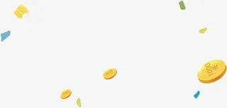 漂浮的金币免抠