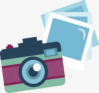 矢量扁平照相机免抠