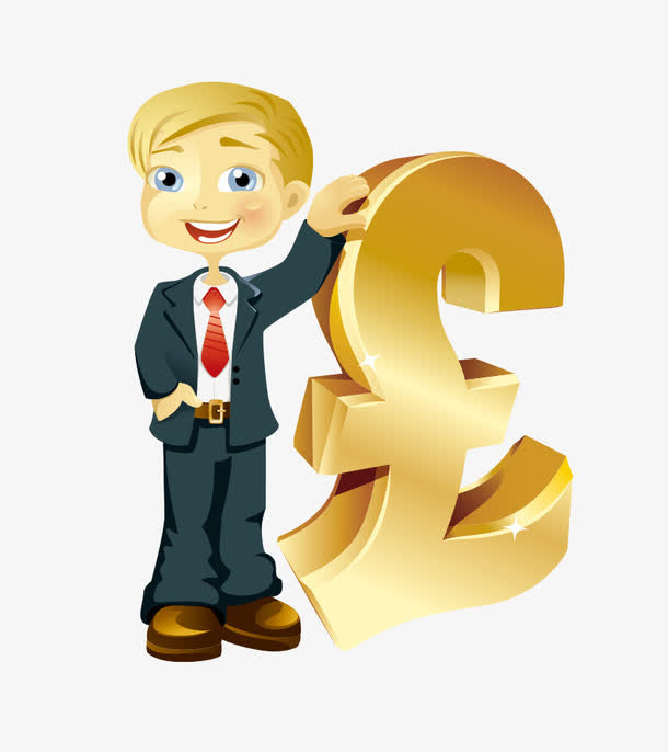 卡通金融小人免抠