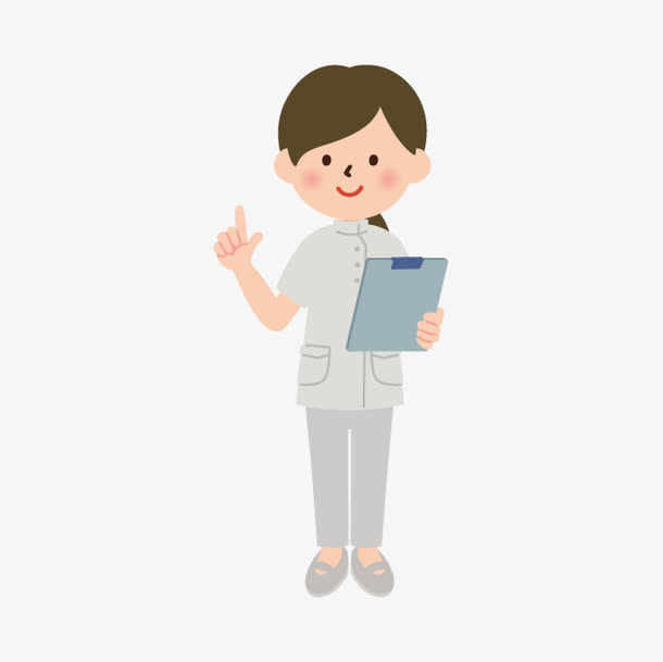 人物素描卡通小人图案 卡通女护免抠