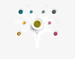 几何树状PPT插图矢量免抠