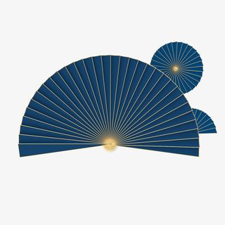 2021 牛年国潮立体  扇形扇子 装饰免抠手绘/卡通手绘元素