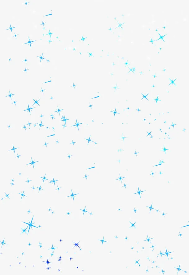 蓝色闪耀光芒免抠