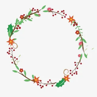圣诞花环装饰免抠图免抠
